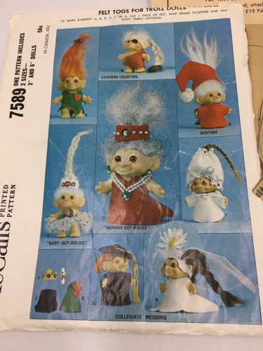 Mccall troll dolls - dolls, felt